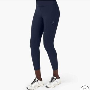 On Running Womens Active Tights 23” Sz S Navy Blue Cloud Athletic